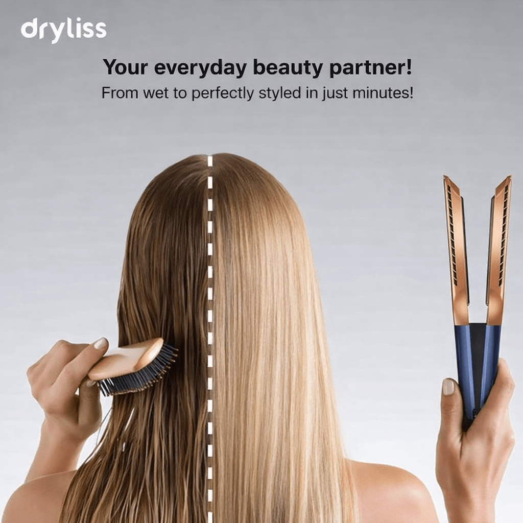 Dryliss® 2 - in - 1 Hair Straightener with Blow - Dry Function & Ionic Technology - Dryliss® -  - 
