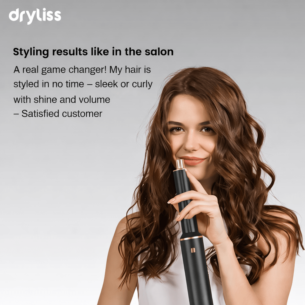 Dryliss® 5 - in - 1 Hair Styler – Ionic Hot Air Brush for Dry, Curl & Volume - Dryliss® -  - 