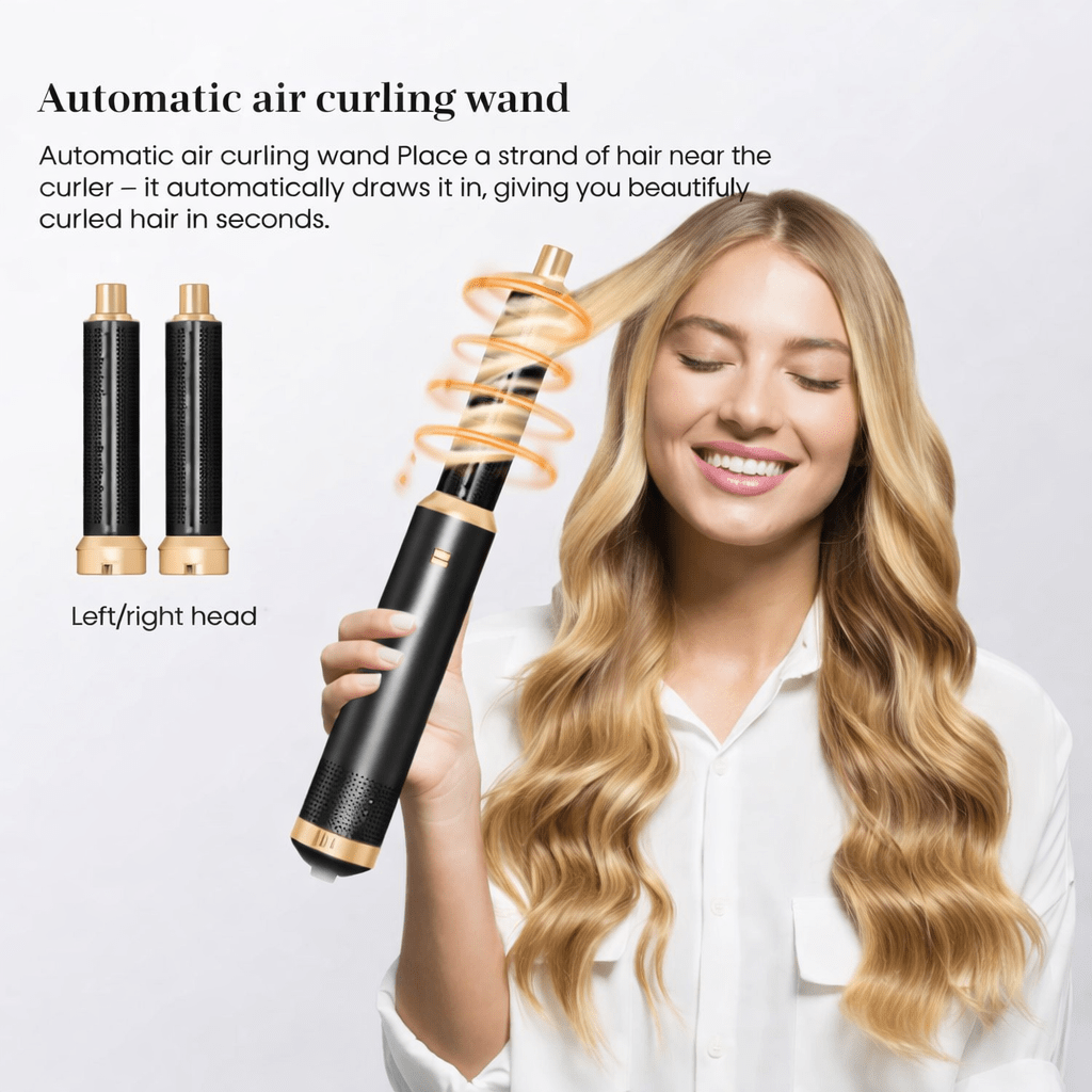 Dryliss® 5 - in - 1 Hair Styler – Ionic Hot Air Brush for Dry, Curl & Volume - Dryliss® -  - 