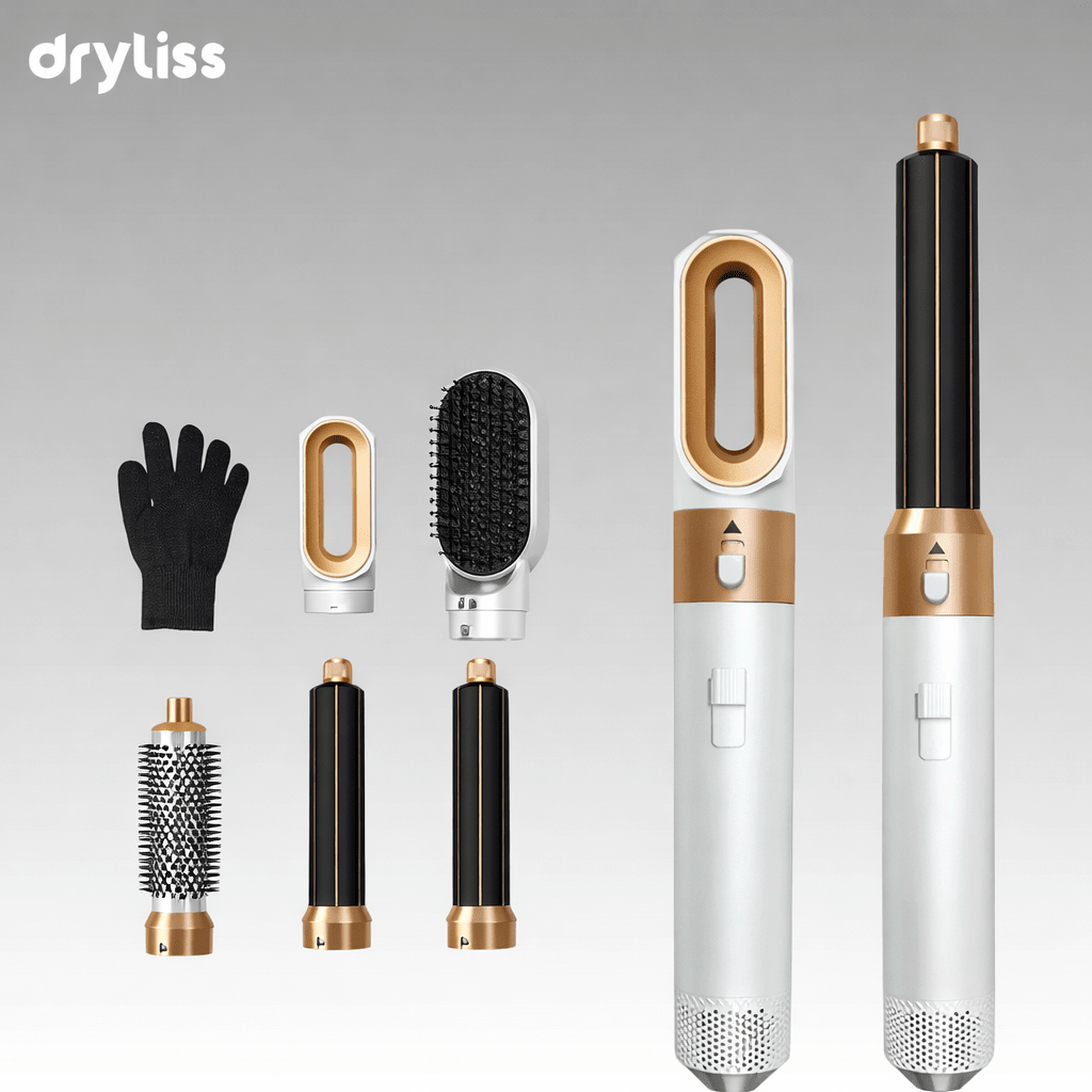 Dryliss® 5 - in - 1 Hair Styler – Ionic Hot Air Brush for Dry, Curl & Volume - Dryliss® -  - 